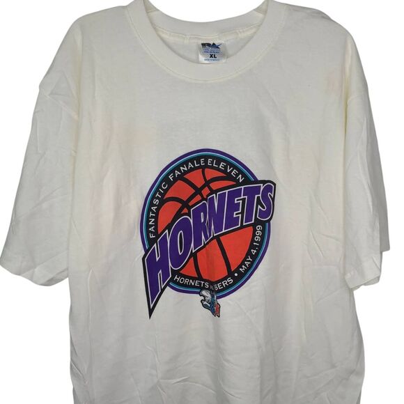 VTG Charlotte Hornets T-Shirt NOS XL 76ers Fantastic Fanale 11 1999 NBA - Picture 1 of 10